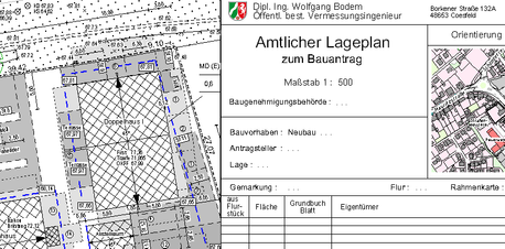 Diplom Ingenieur Wolfgang Bodem amtliche Lagepläne
